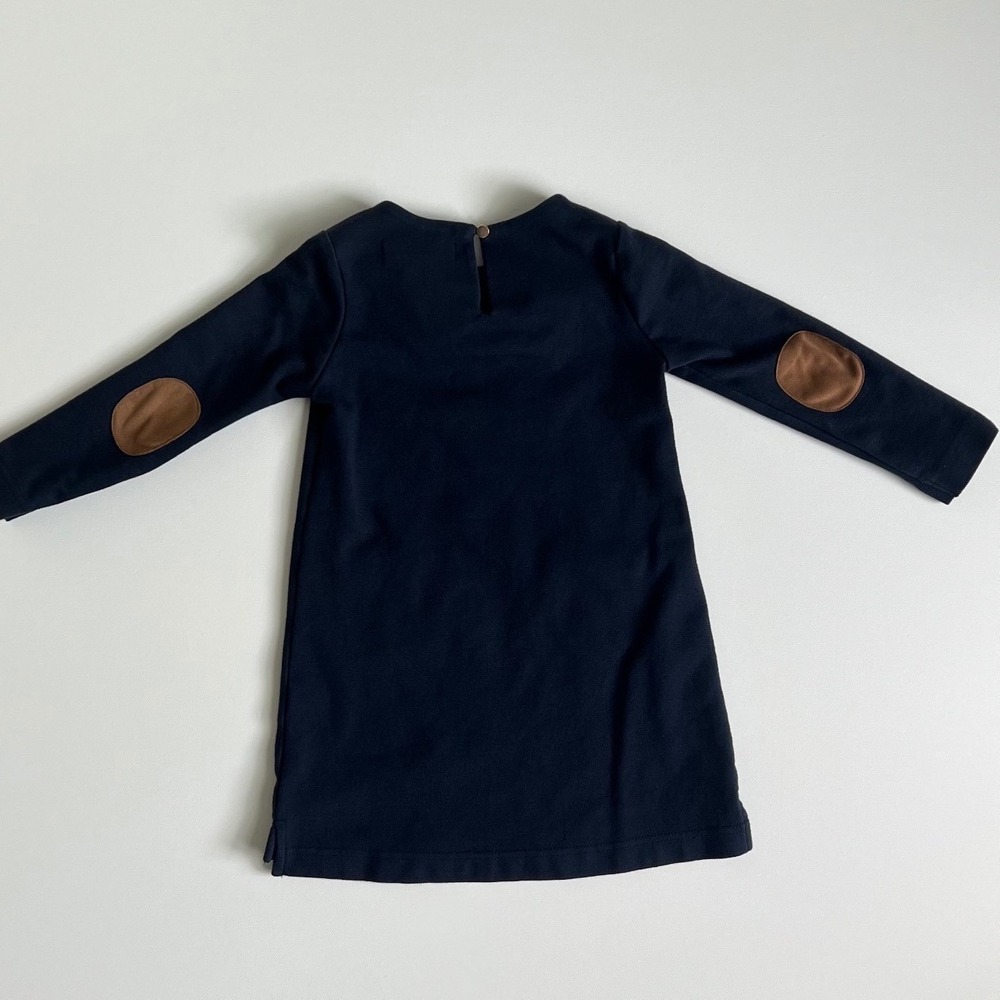 Hope & Henry Girls Navy Blue Quilted Dress with Elbow Patches Size 4 - Picture 4 of 8